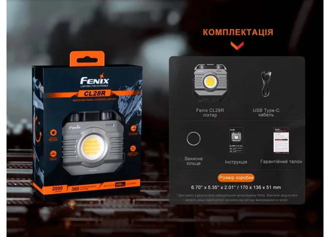 Ліхтар Fenix CL28R з функцією Powerbank Фото 7